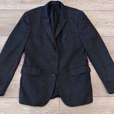 Hugo Boss Blazer Mens 40R Charcoal Grey Reda Super 100 Wool Sport Coat