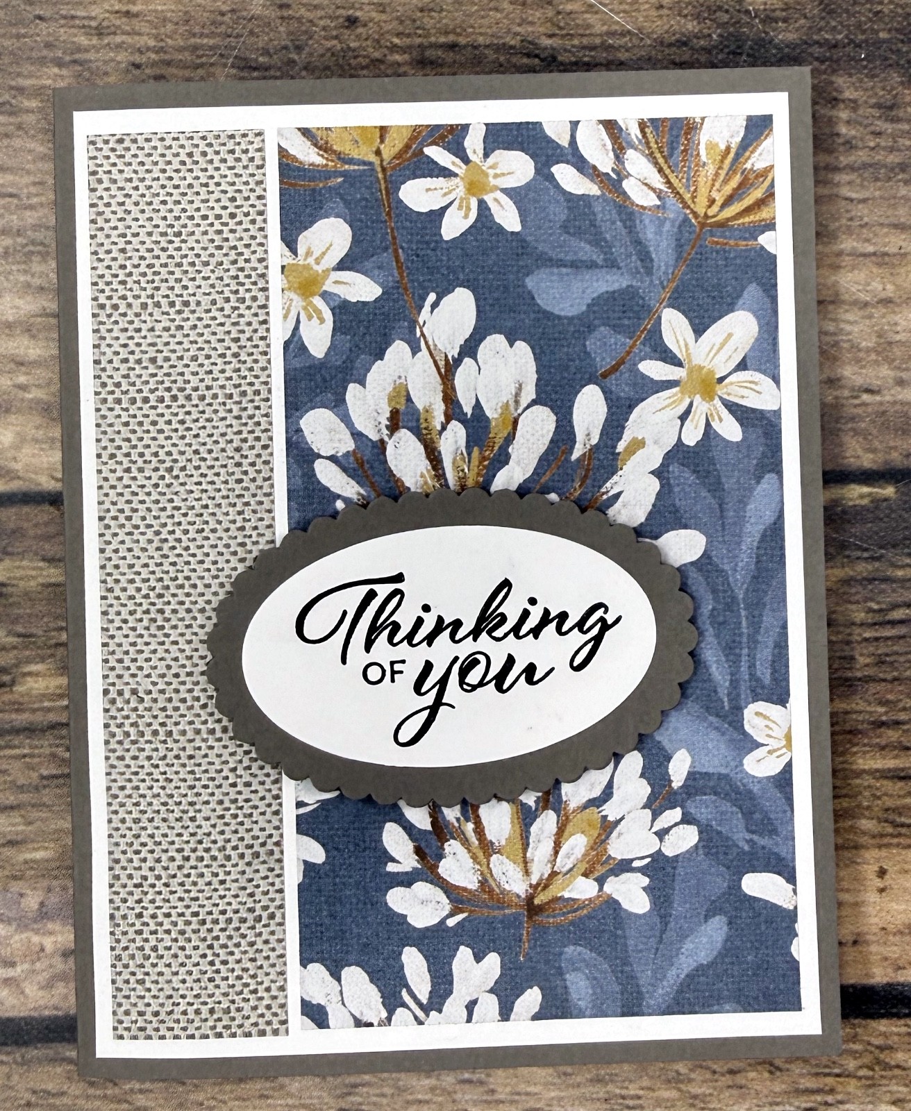 Stampin Up Card Kit THINKING OF YOU Cards Blue Masculine Floral - Makes ...