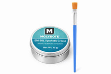 MOLYKOTE EM-30L Synthetic Grease 15g + Brush – Plastic & Metal Lubrication
