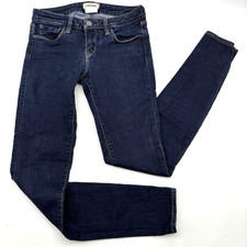 L'Agence Dark Wash Mid Rise Stretch Skinny Jeans Women's 25x29" Made in USA