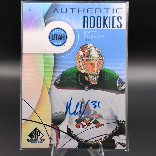 Upper Deck SP Game Used Authentic Rookies Blue Auto Matt Villalta #241 Coyotes
