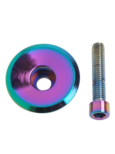 Multicolor Oil Slick Headset Stem Cap Refresh and Revitalize Your Bike - Picture 14 of 51