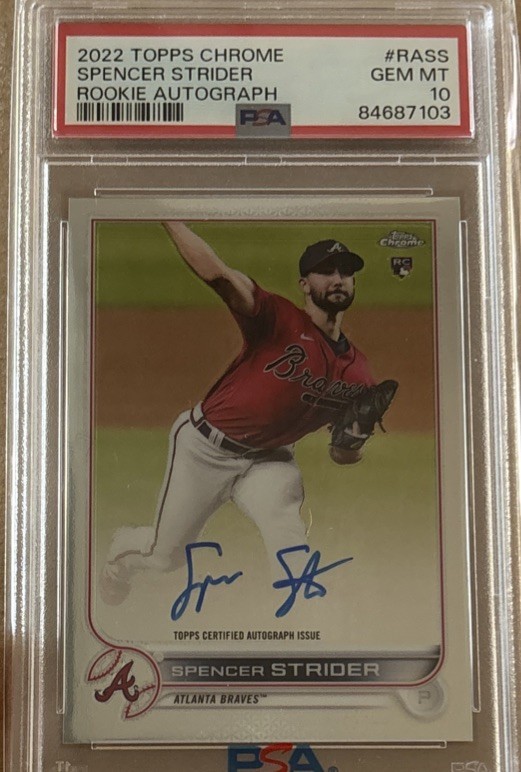 2022 Topps Chrome - Rookie Autographs Spencer Strider #RA-SS (AU, RC)