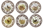 Spode woodland set of 6 x salad plates  6 unique animals inc wild boar -  3720
