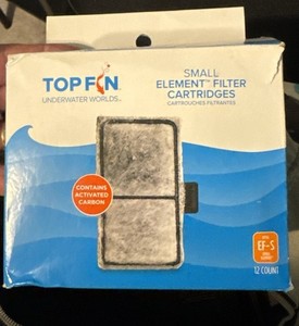 Top Fin EF-S Small Element Filter Cartridges 6 Count Activated Carbon Box Damage