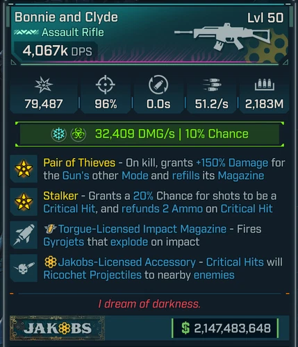 Borderlands 4 • MODDED AR • Bonnie and Clyde • 4M DPS Cryo • Lvl 60 • PS PC XBOX