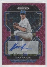 2022 Panini Prizm Draft Picks Neon Pink Velocity Max Rajcic #PDP187 Auto 0nr3