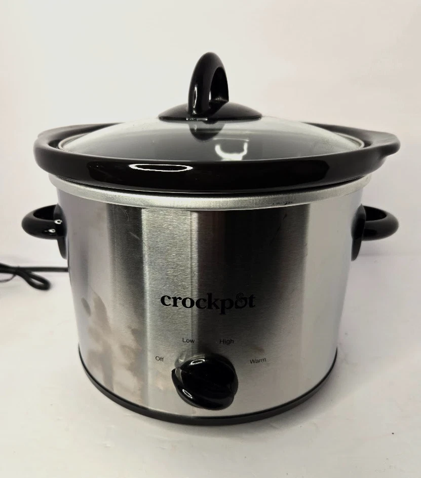 CROCK POT 3 qt Round Slow Cooker Roast Warmer w/ Lid 3 Settings Oven Safe