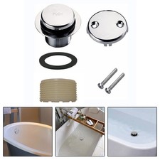 Metal Effortless Installation With TipToe Bath Tub Drain Kit And Overflow Cover