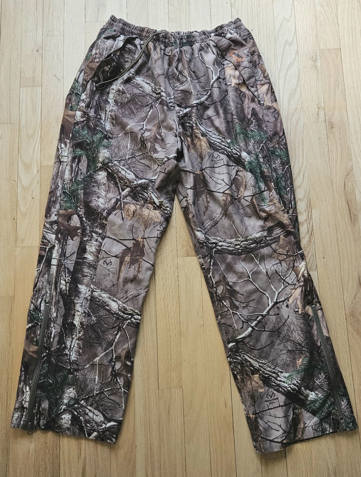 REALTRE Pants Mens XL Camo Cargo Drawstring Outdoor Hunting Lightweight Cabela's