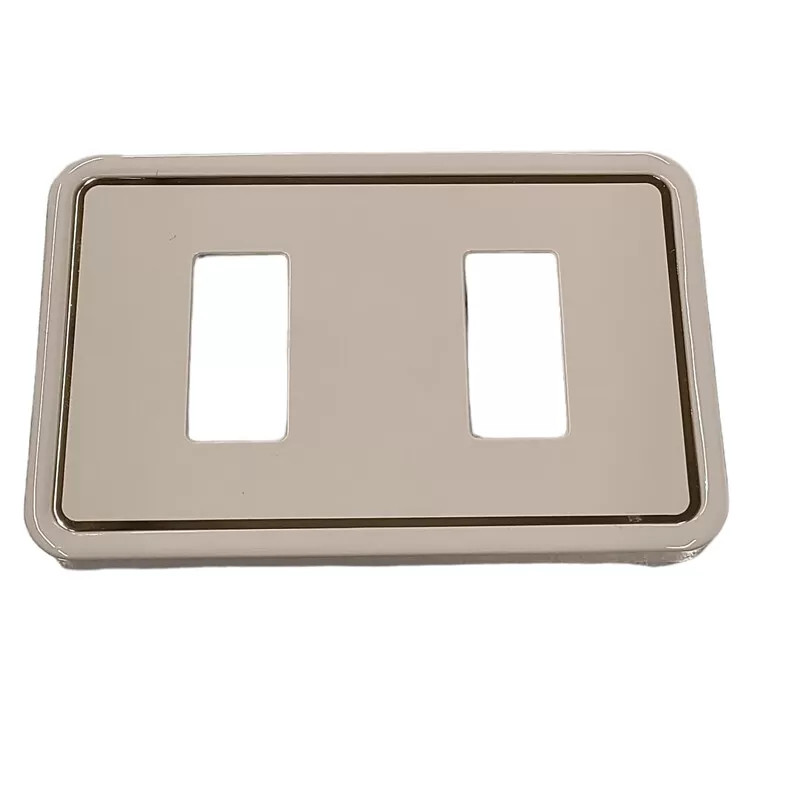 Vimar 08636.I.12 Placca 2 Moduli Resina Scatto Bianco Serie 8000