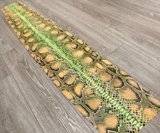 Honey Green Burmese Python Genuine Snake Leather real hide snake skin Rattle 157