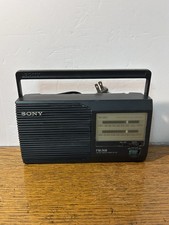 Vintage Sony ICF-24 AM/FM 2-Band Radio Portable AC/DC Power 1990s Tested Works
