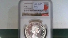 1964 Canadian Silver Dollar NGC PL66, Missing Dot Not On Slab.