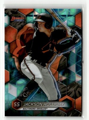 2023 Bowman's Best #TP-12 Jackson Holliday Aqua Lava Refractors RC #/199