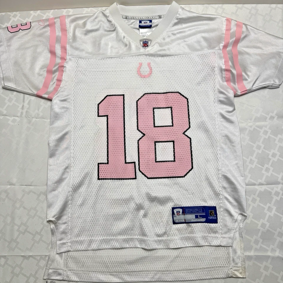 Camiseta de colección Peyton Manning Pink Colts niñas talla L (14) equipo Reebok NFL Foto 2 de 4