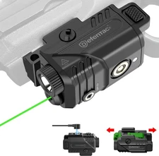 DEFENTAC DF-1061 Magnetic Charging Pistol Light with Green Laser Combo 
