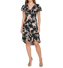 Tommy Hilfiger Paisley-Print Flutter-Sleeve Fit & Flare Dress MSRP $119