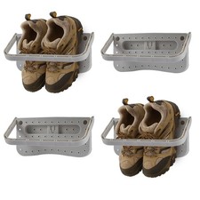 4 Packs Shoe Holder Foldable Wall Mounted Wall Mounted Shoe Rack Shoe Organizer