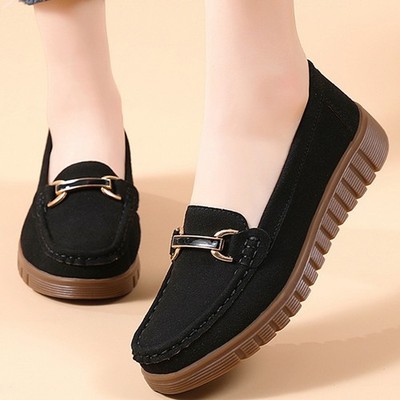 Women's Flat Casual Loafers Classic Slip-On Shoes Comfortable Work Shoes