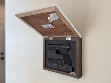 Hidden Gun Storage Wall Art – Personalized Concealment Case 3D Initials *WHITE