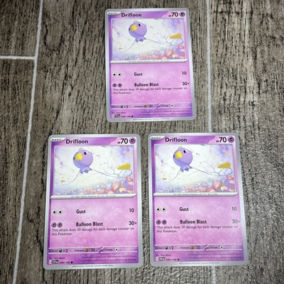 Drifloon 089/198 x3 - 3x Trainer Playset Pokemon Scarlet & Violet Base Set
