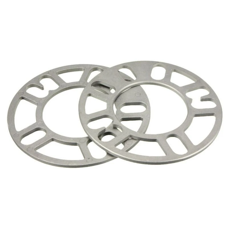 4X Silver Alloy Aluminum Car Auto Wheel Spacers Adaptor Shims Plate 4/5 Stud 5MM - Image 3 of 4