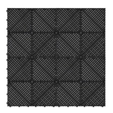 Image of Monster Shop Vented Garage Floor Tiles x 225 With Edges - Black
