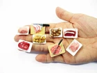 1:12 Miniature Food Meat 4 Pack Set Dollhouse Cooking Prep Roombox Kitchen 13849