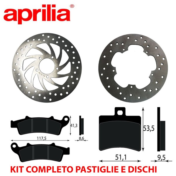 Komplettsatz Scheiben UND BelÄGe Aprilia Scarabeo 300 Class / Special 2010-image
