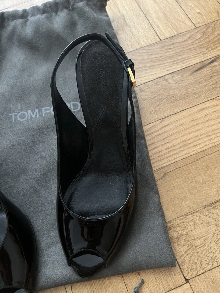 Tom Ford Patent Leather Sling Back Heels ￼ - Image 3 of 4
