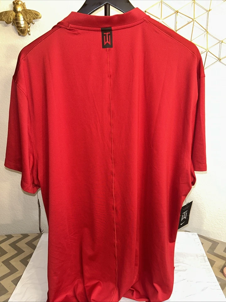 NUEVO CON ETIQUETAS NIKE Golf Colección Tiger Woods Polo Talla 2XL Hombres Rojo DRI-FIT Foto 2 de 4