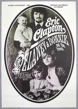 ERIC CLAPTON Delaney & Bonnie – vintage original 1969 concert poster *KIESER*