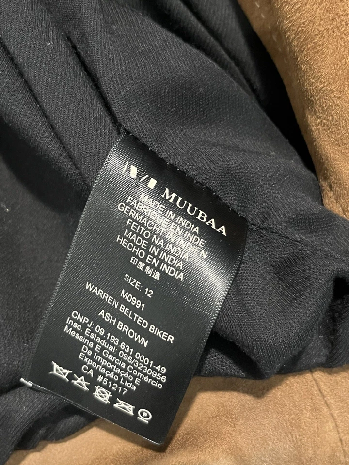Chaqueta de motociclista con cinturón Muubaa Warren Foto 3 de 4