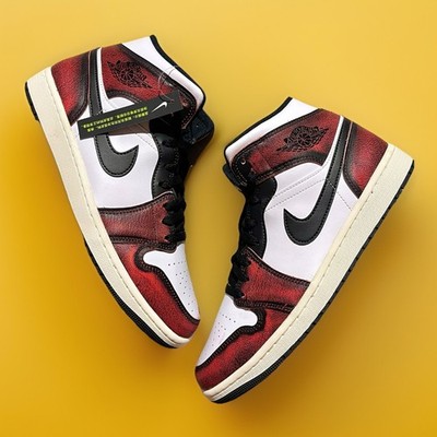 Jordan 1 Mid Wear-Away Chicago Sneaker DV9565-006 Men s 9.5