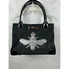 My Flat in London Women's Black Queen Bee Handbag Size Medium Quiet Luxury