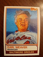 1983 Topps - Earl Weaver #426 Baltimore Orioles Manager   B03