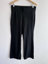 Lands End Serious Sweats Black Bootcut Fleece Lined Joggers Bottoms Size L