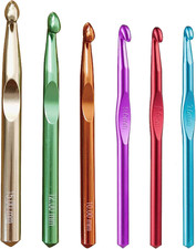 Large Aluminum Crochet Hooks Set 7Mm, 8Mm, 9Mm,10Mm, 12Mm, 15Mm, Big Standard