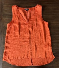 Burnt Orange Tank Top Womens Medium Sleeveles...