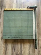 Vtg. Premier 13”x 13” Paper Cutter Manufactured By Photo Material Co. Chicago 