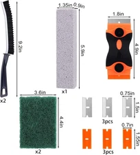 Palksky Heavy Duty Oven Cleaning Kit with Brush, Scraper, Pumice & Rags