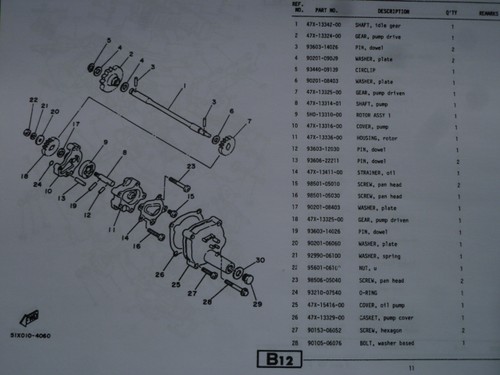 YAMAHA RD 500 LC 47X 1GE PARTS LIST MANUAL CATALOGUE RZ 500 25 1GE 300E1 nos - Picture 6 of 12