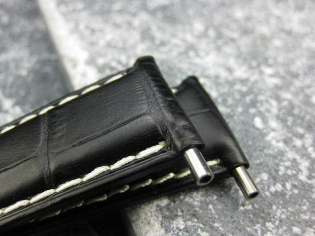 Fibbia Panerai Argentata 24 Mm In Pelle Lucido Con Fibbia In - Foto 4