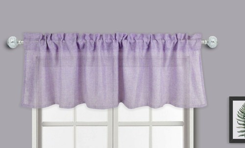 Aiking Home (1 Pack) Faux Linen Semi-Sheer Window Valance, 56 x 16 inches - Picture 18 of 53