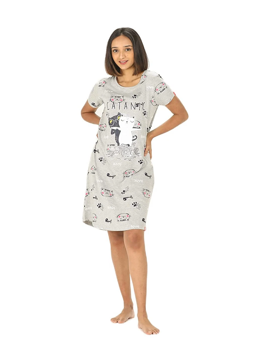 Cotton Short Length Maxi Nighty Sleepwear Nightgown For Women Size 2XL |  eBay
