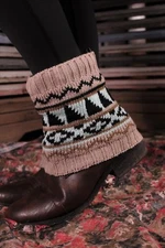 Aztec Boot Cuffs Leg Warmers Colorful Soft and Warm Fashion Boot Toppers 