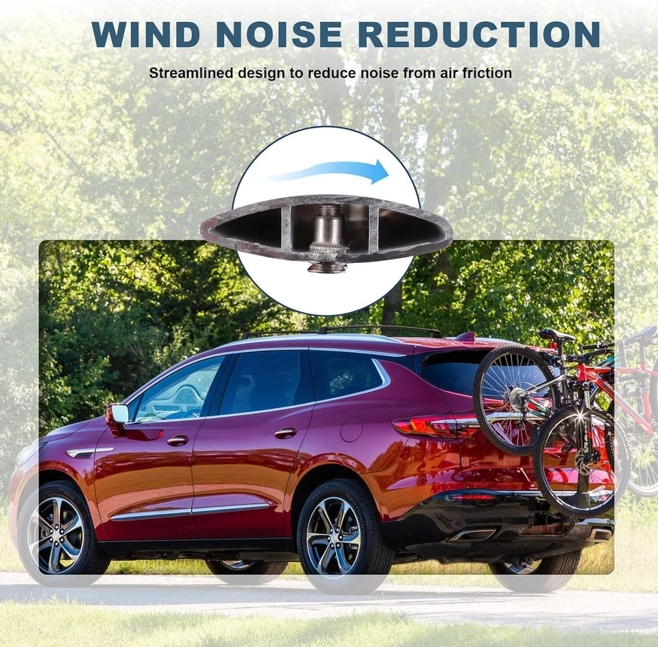 Barras transversales de techo aptas para equipaje Buick Enclave 2018-2024 barras transversales negras Foto 4 de 4