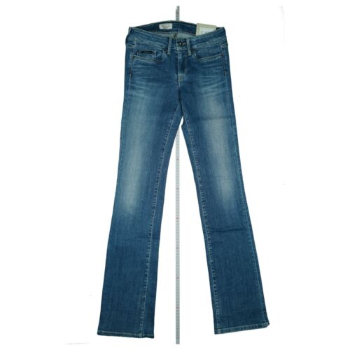 Pepe Jeans Piccadilly Bootcut Hose Regular waist fit stretch W26 L34 Blau NEU - Foto 1 di 7