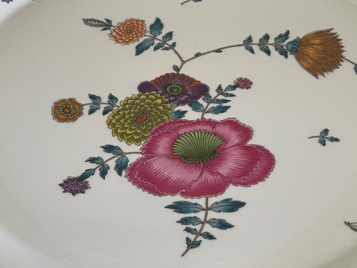 Raynaud Limoges 12" Wide Porcelain Anemones Pedestal Cake Stand - 第 3/7 張圖片